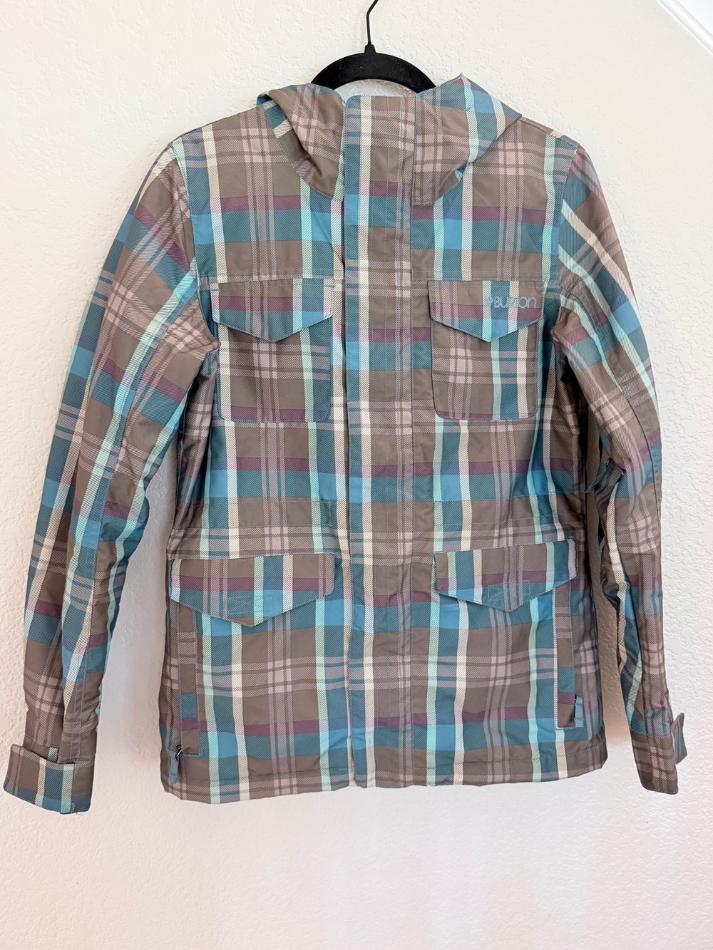 Burton The White Collection DryRide Plaid Snowboard Jacket S